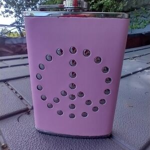 Drinking flask stainless steel 8oz. Pink peace si